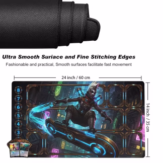 Riftbound Playmat - Cyberpunk Ekko (with zonez)